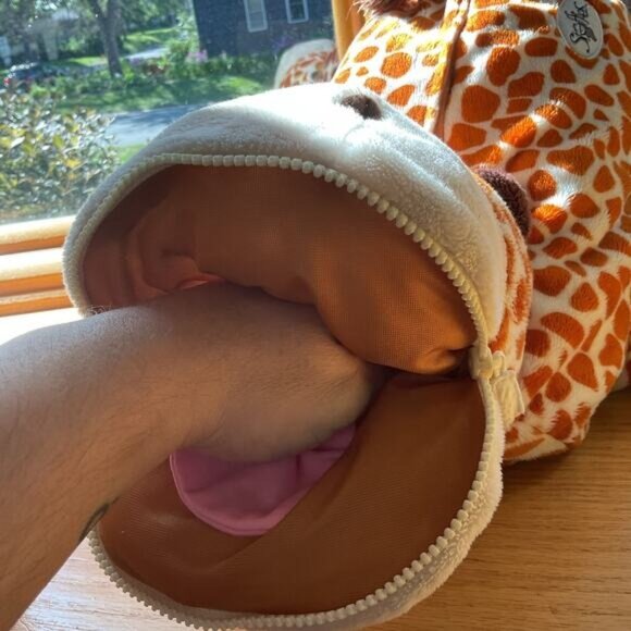 Sky Giraffe Stuffins Plush Pillow & Stuffed Animal Combo 21" Zippered Storage - Picture 3 of 13